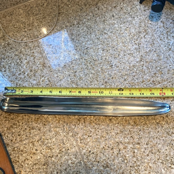 Silver Olive Appetizer Vessel Meant to Hold Round Objects on Charcuterie Platter - Picture 4 of 10